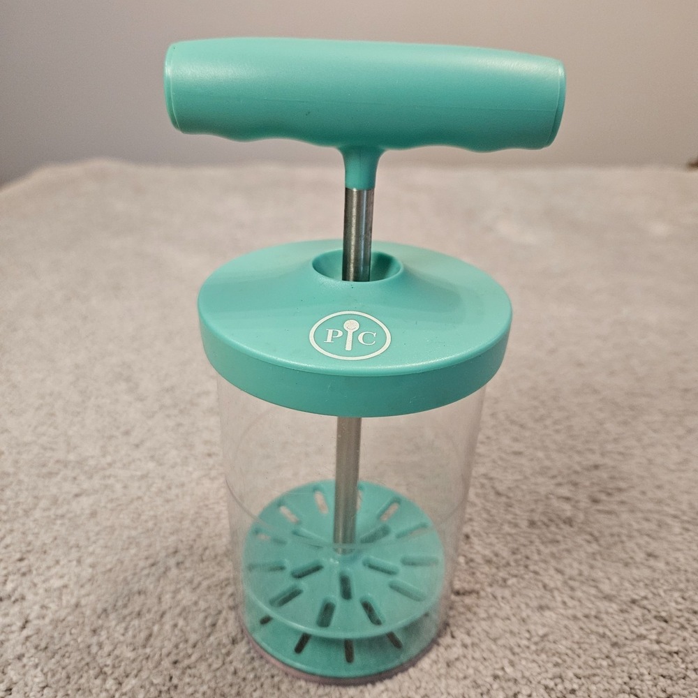 Pampered Chef Whipped Cream‎ Maker Turquoise Teal Hand Pump Frother PC